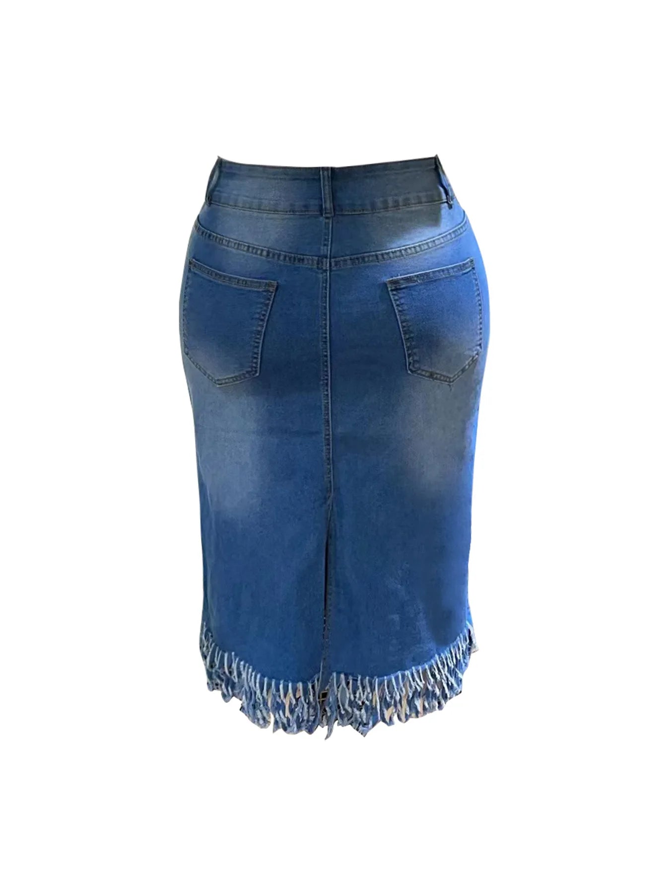 FZ Women's Plus Size Stretch Tassel Hip Denim Skirt DSers
