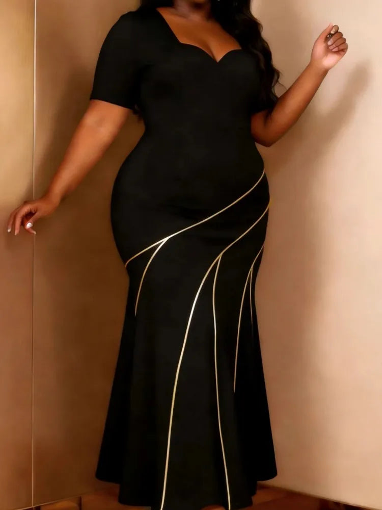 FZ Women's Plus Size Loose Street Maxi Evening Dress