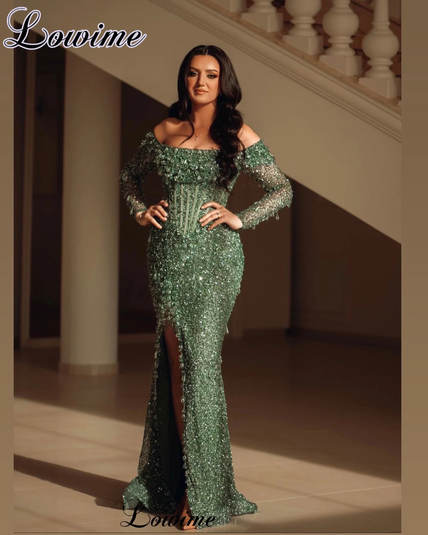 FZ Women's Strapless With Side Slit Off Shoulder Sexy Cocktail Evening Dress - FZwear