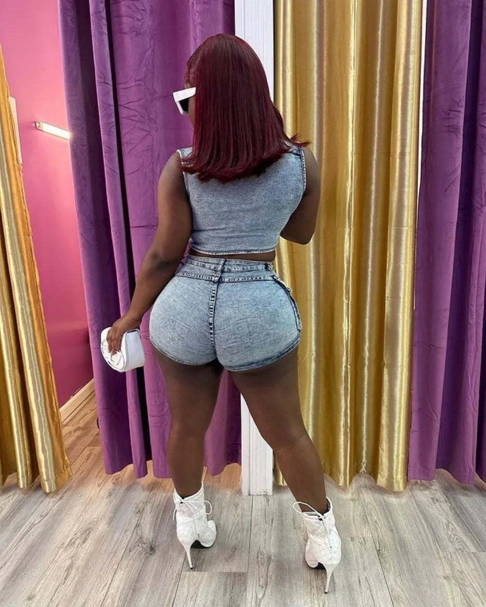 Z Women's Fashion Denim Streetwear Shorts Suit - FZwear