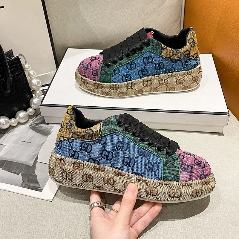 FZ Women's Rhinestone Casual Platform Sports Shoes