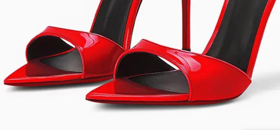 FZ Women's One Button Strap High Heels Pointed Toe Shoes