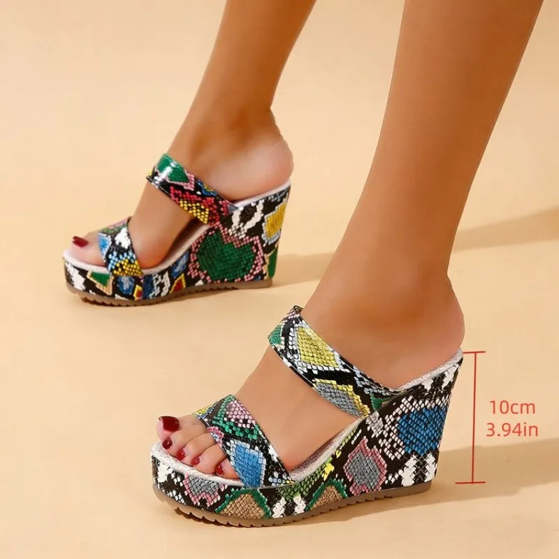 FZ Women's Platform Heightened Flip-flops Wedge Sandals Shoes