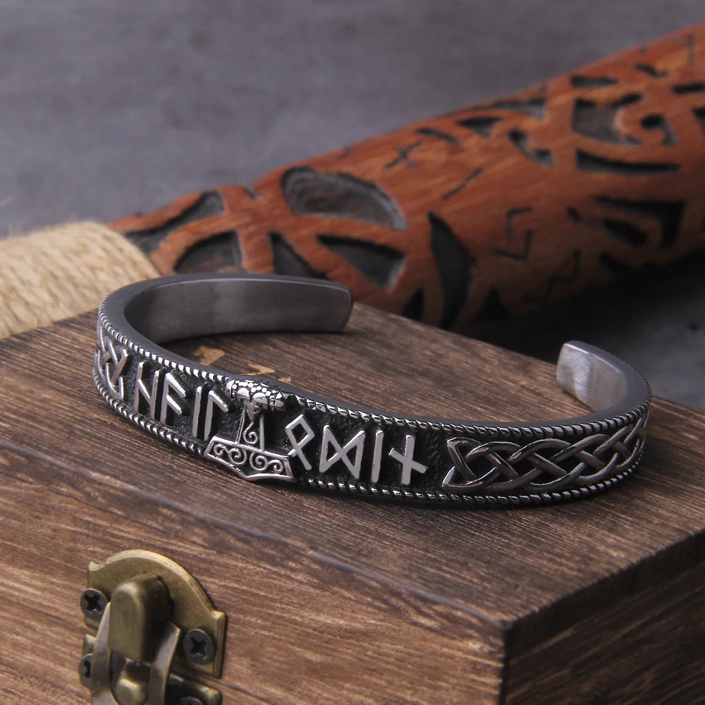 FZ Stainless Steel Nordic Rune Viking Bracelet - FZwear