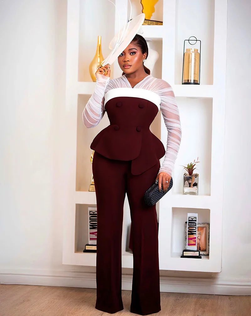 FZ Women's Pullover Long Sleeve Two Piece Pants Suit - FZwear