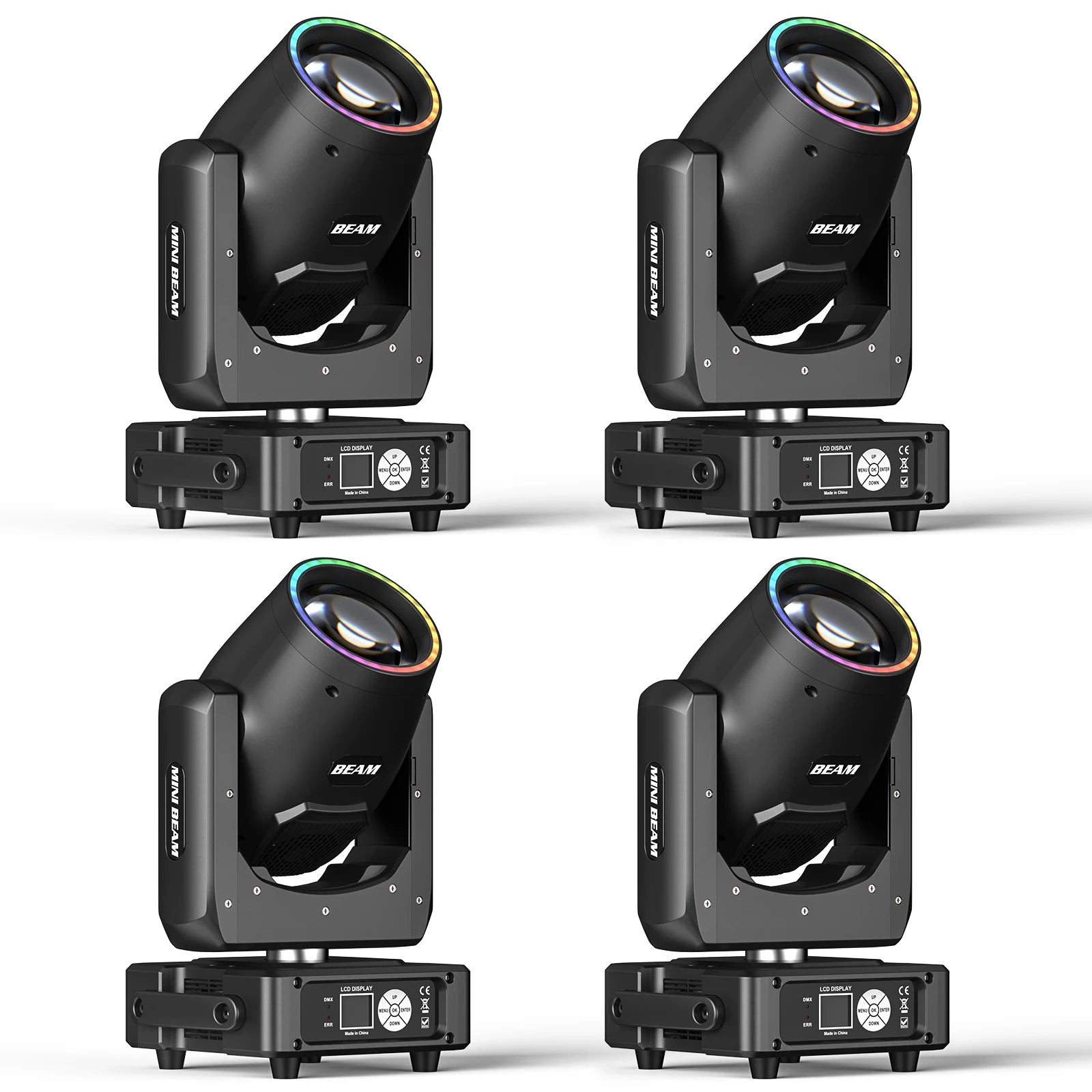 FZ 4Pcs RGBW DMX512 Stage Lights DMX Sound Activated 450W Moving Head Lighting