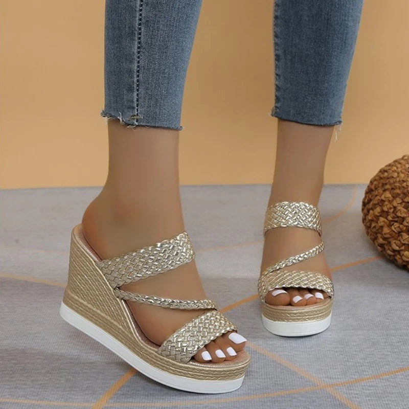 FZ Women's Shallow Wedges Platform High Heels Sandals Shoes