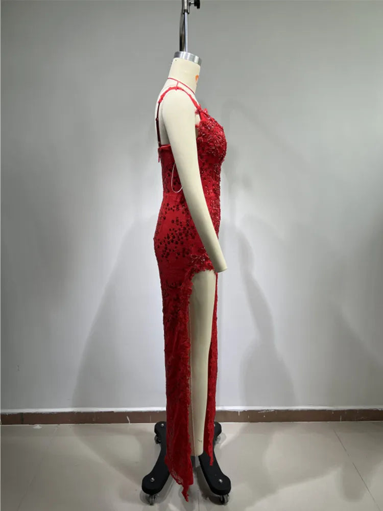 FZ Women Sleeveless Sexy V-Neck Bodycon Long Mermaid Elegant Evening Dress - FZwear