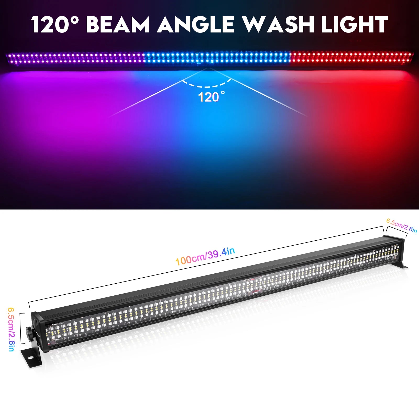 FZ 4Pcs 80W LED Wall Washer Light Bar 336LED SMD RGBW Stage Lighting
