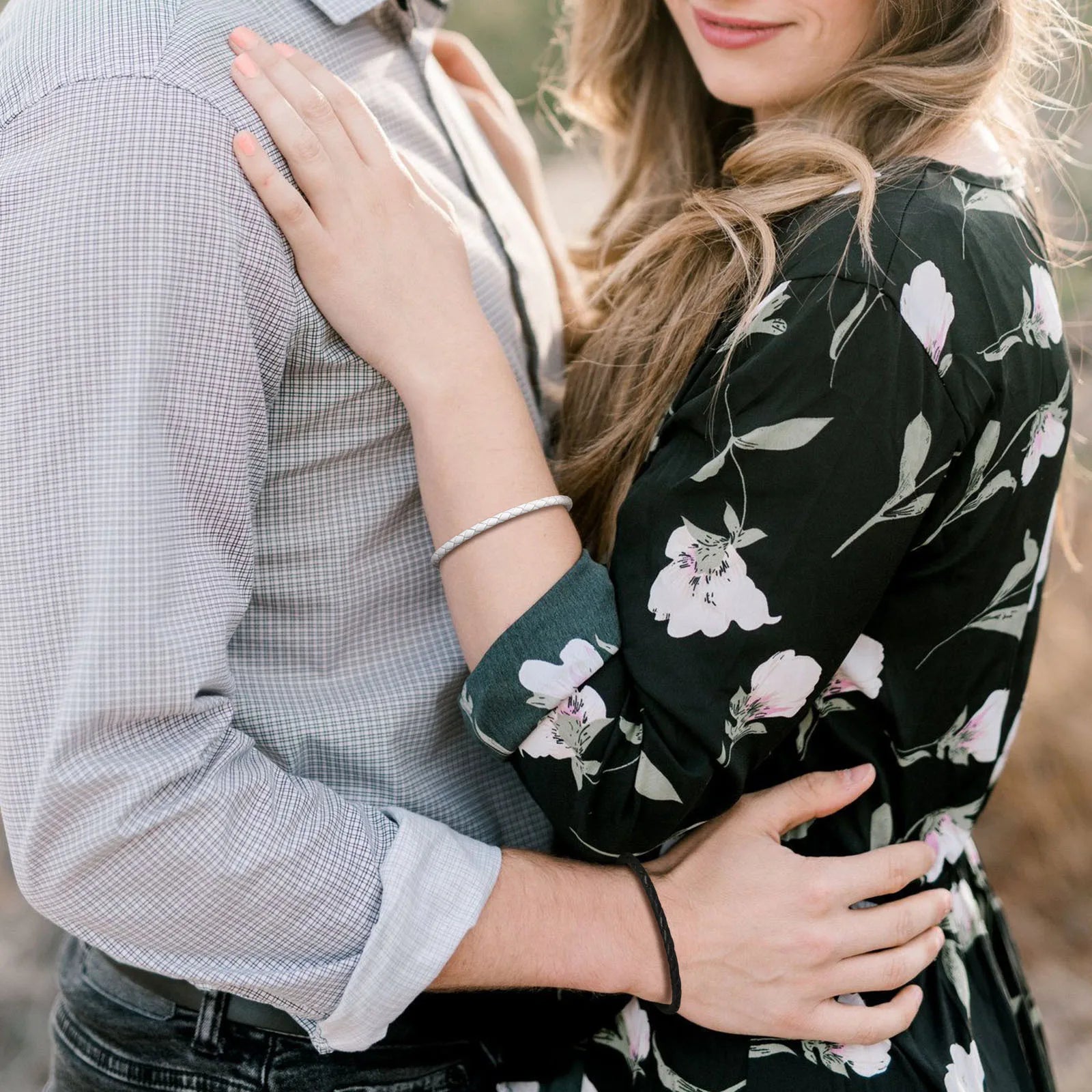 FZ Fashion Leather Black and White Thin Rope Chain Bracelets - FZwear