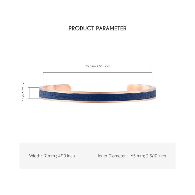 FZ Cuff Adjustable Stainless Steel PU Leather Bracelet - FZwear