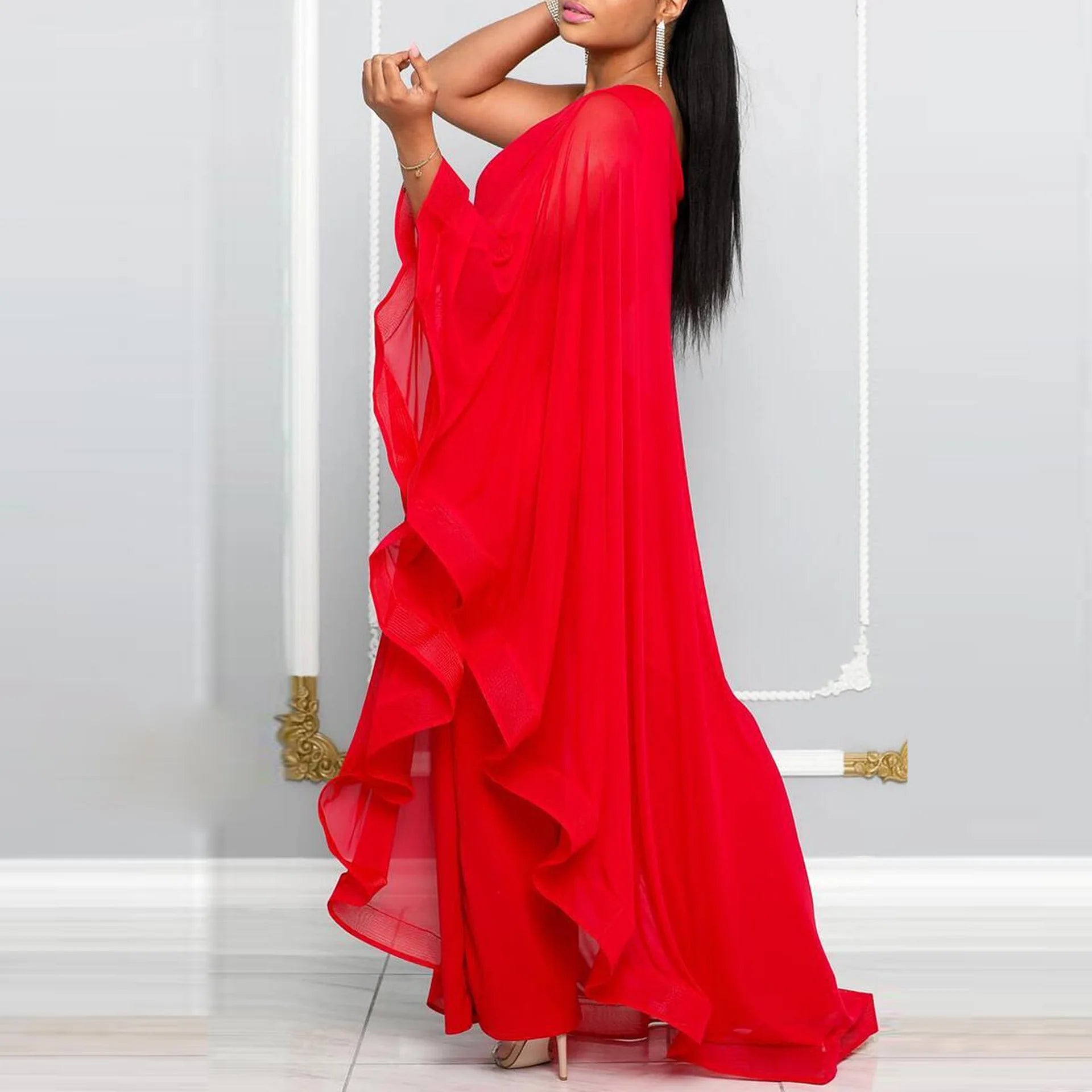 FZ Women's One Shoulder Solid Aysmmetric Jumpsuit