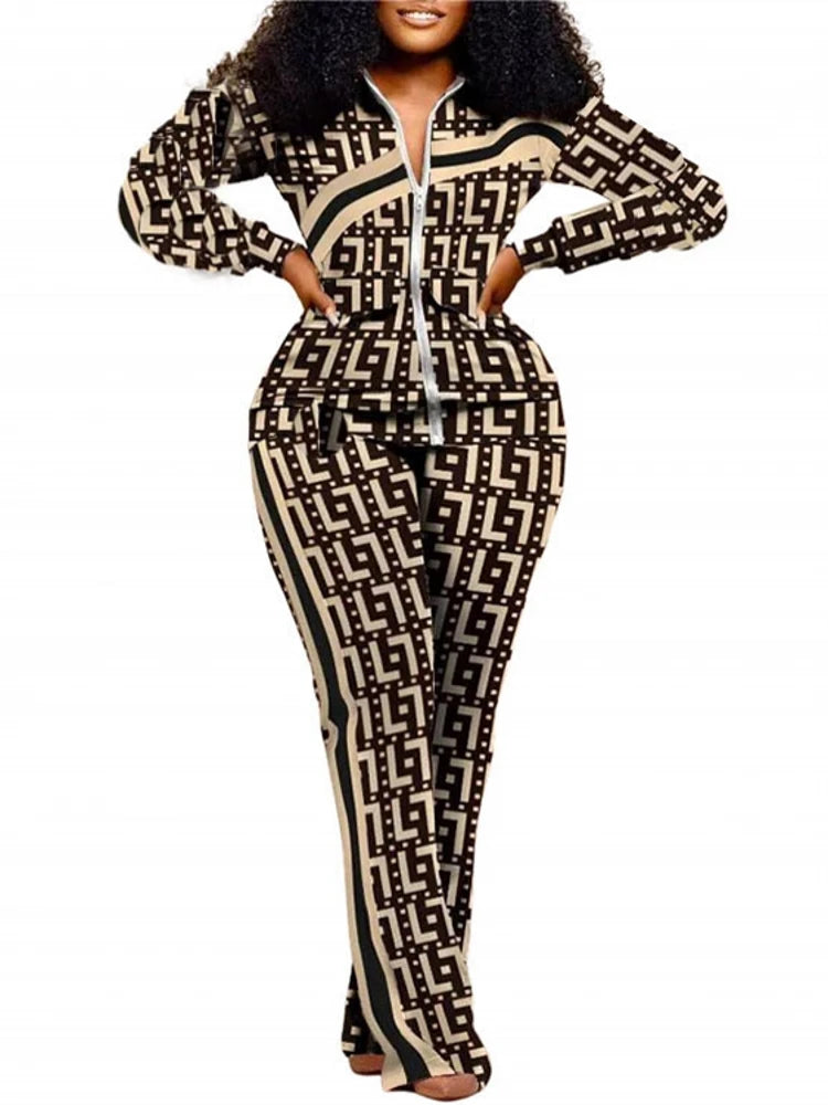 FZ Women's Tracksuit Zipper Stand Collar Pants Suits - FZwear