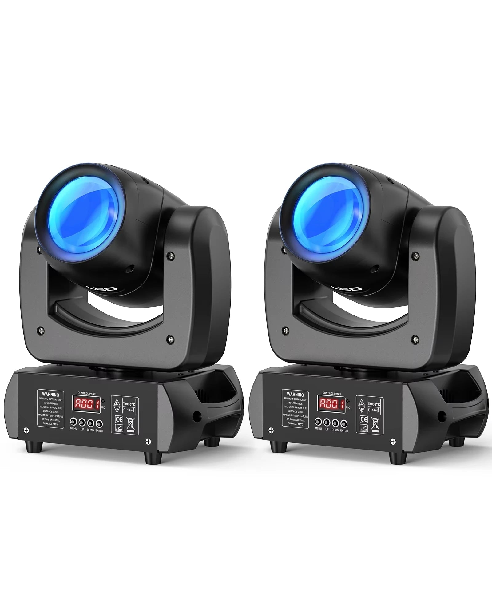FZ 2PCS/Set 100W Moving Head Beam Gobo Dazzling Effect DMX LED Stage Lighting