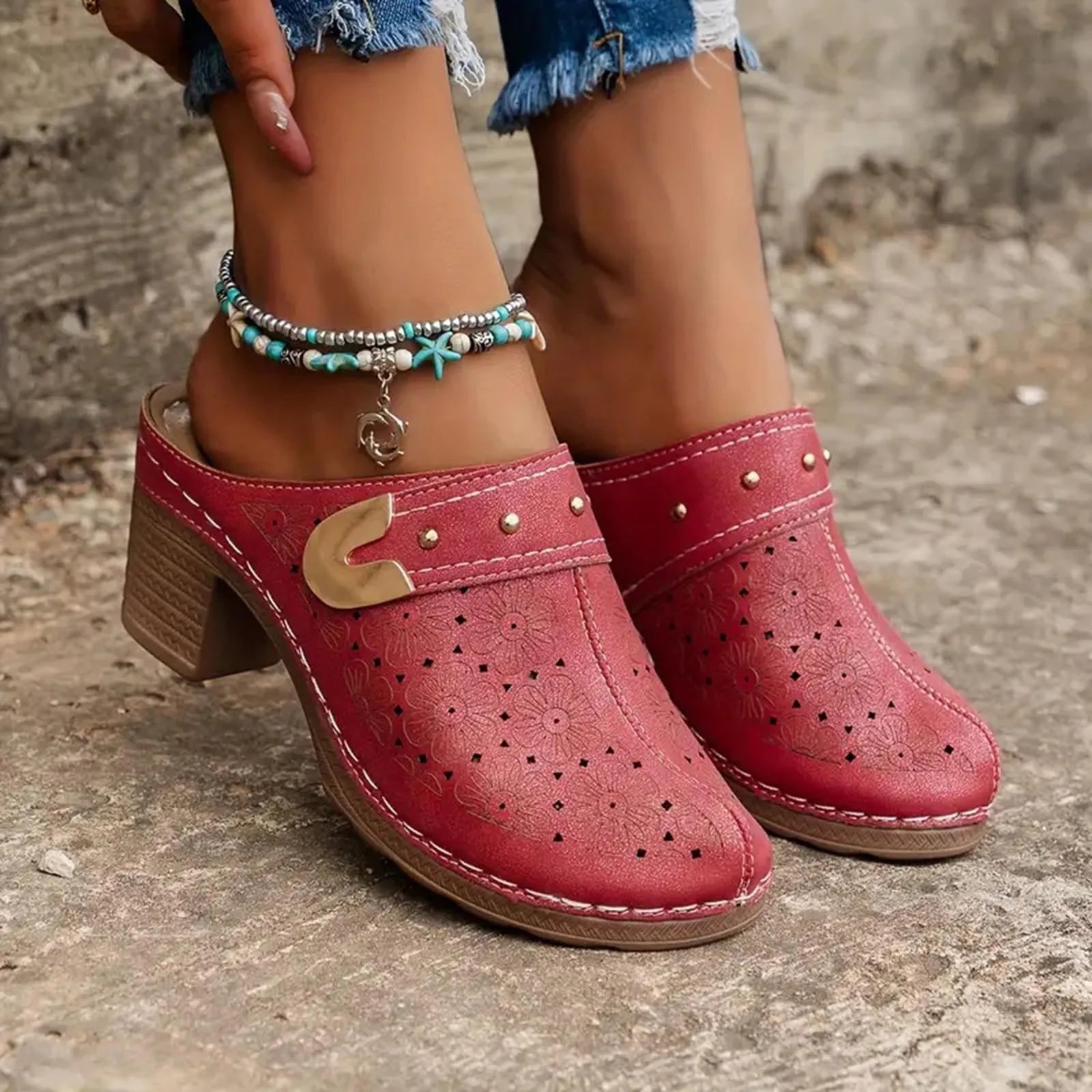 FZ Women's Chunky Heel High Platform Boots