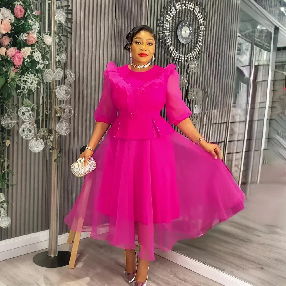 FZ Women's Plus Size Africa Dashiki Party Long Church Dress