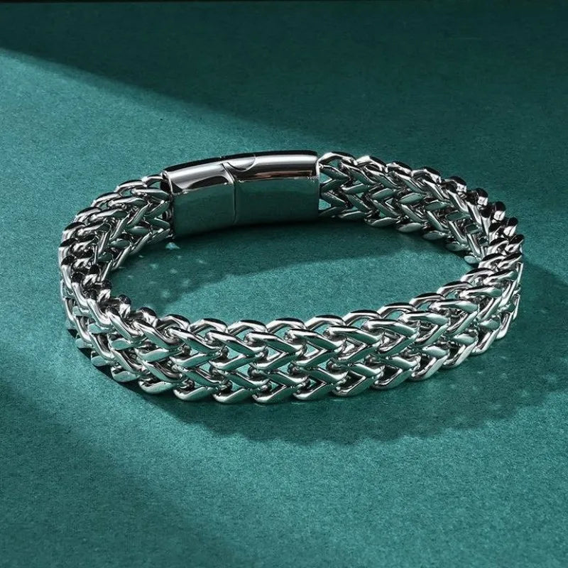 FZ Hidden Locks 10MM Stainless Steel Hand Chain Bracelet - FZwear