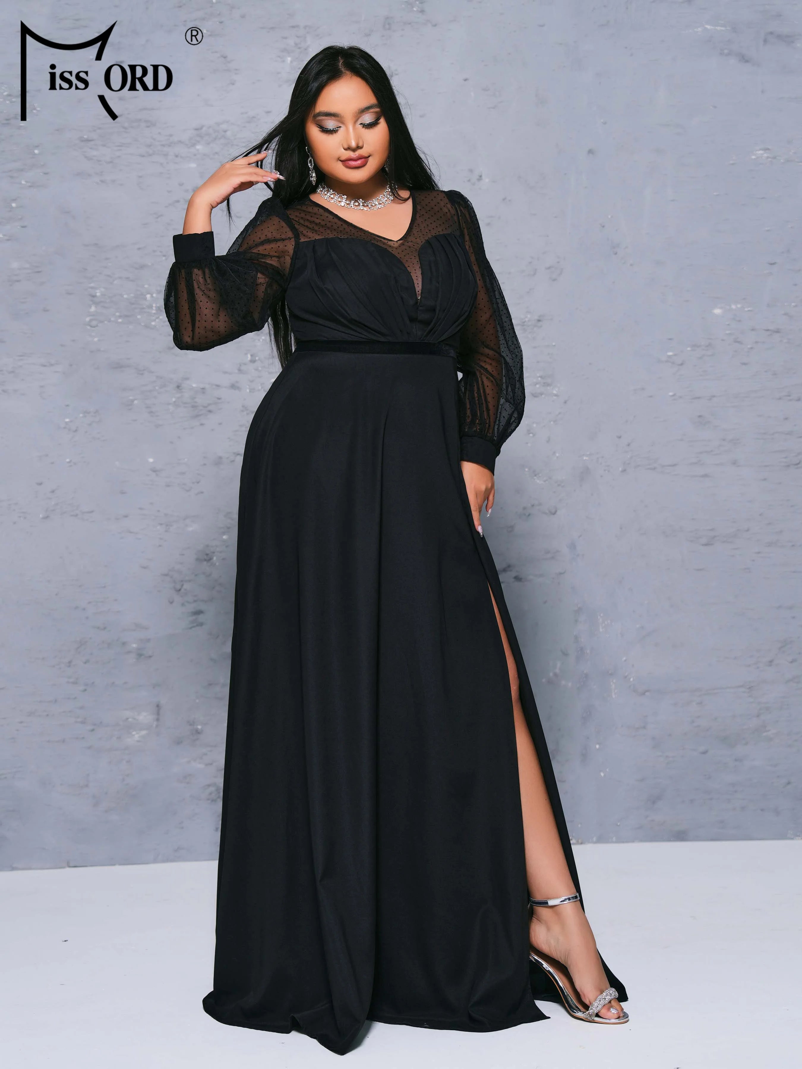 FZ Women's Plus Size Chic Split Large Loose Evening Dress