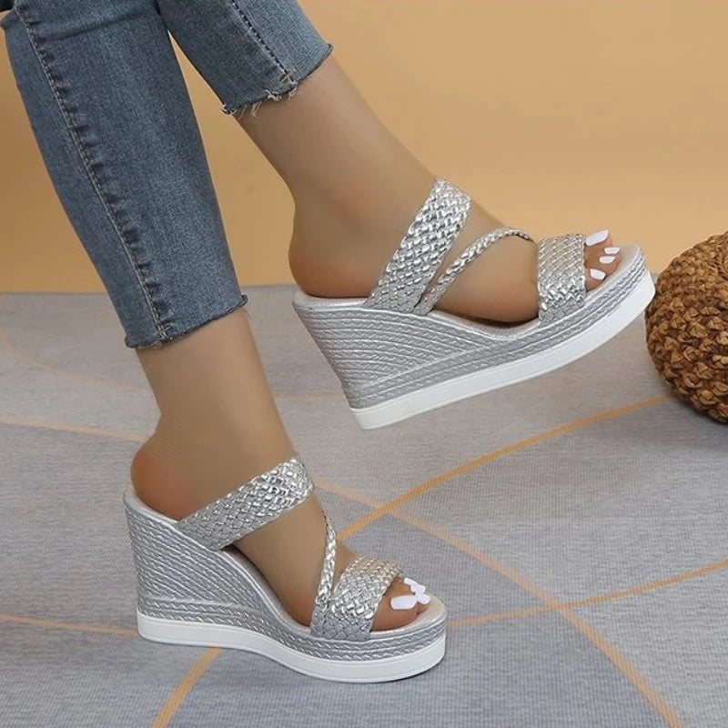 FZ Women's Shallow Wedges Platform High Heels Sandals Shoes