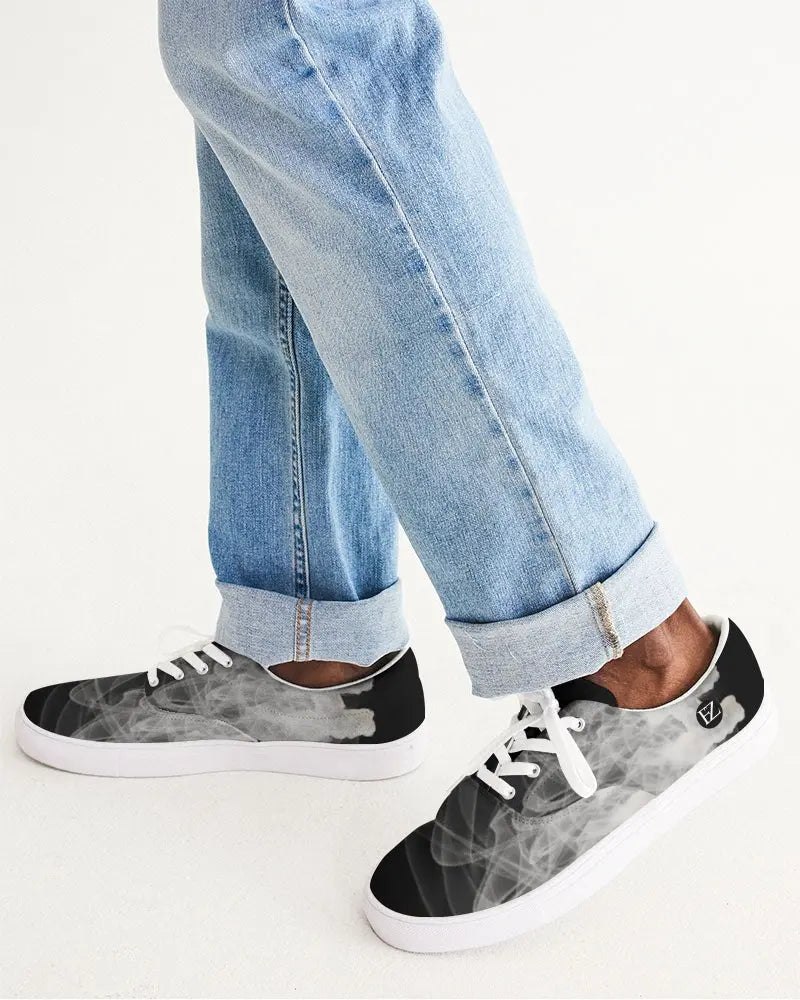 Smoking the highest Men's Lace Up Canvas Shoe Kin Custom