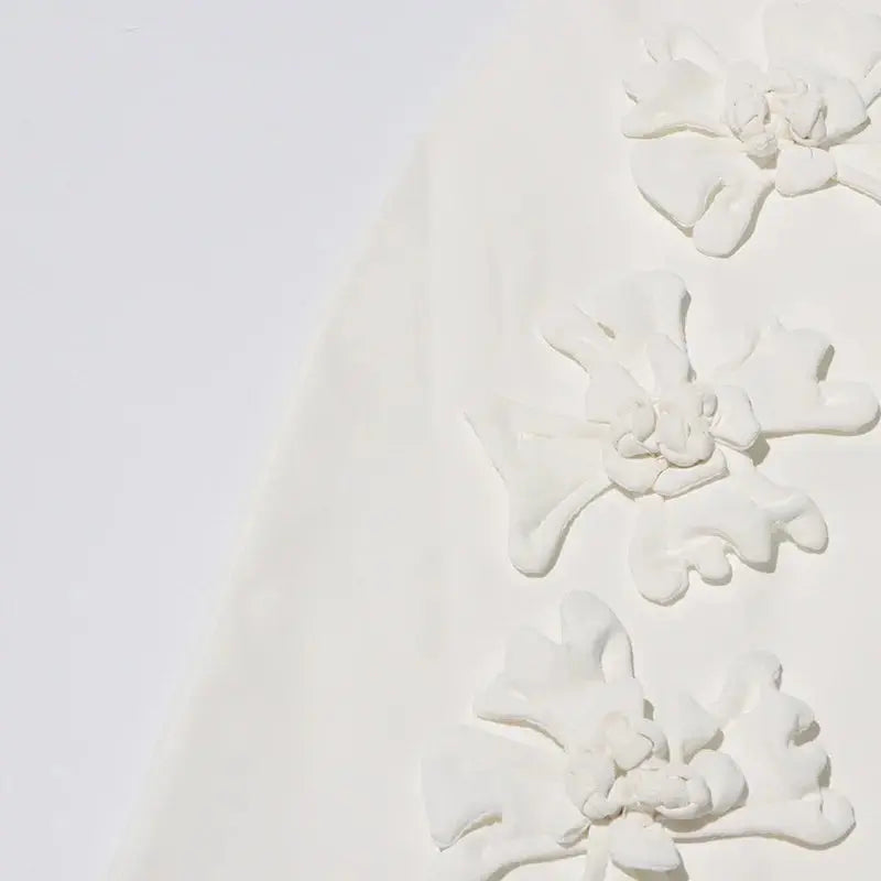 Trendy 3D Flower Womens Wrapped Hip Short Skirts 2024 High Waist Female A-line Mini Skirt Korean Style Dress Vestidos Para Mujer FZwear