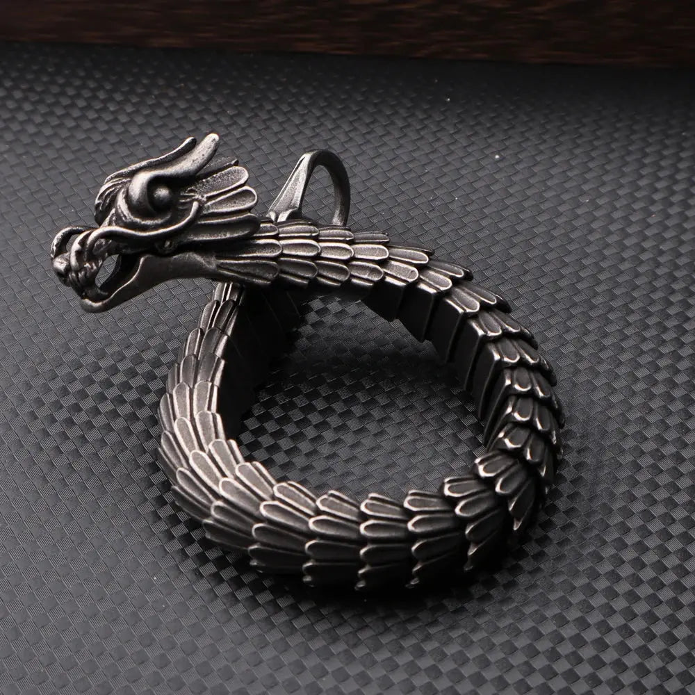 Vintage Viking Dragon Bracelet Men Fashion Punk 316L Stainless Steel Viking Bracelet Biker Nordic Amulet Jewelry Dropshipping FZwear