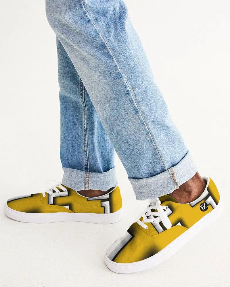 YELLOW ZONE Men's Lace Up Canvas Shoe Kin Custom