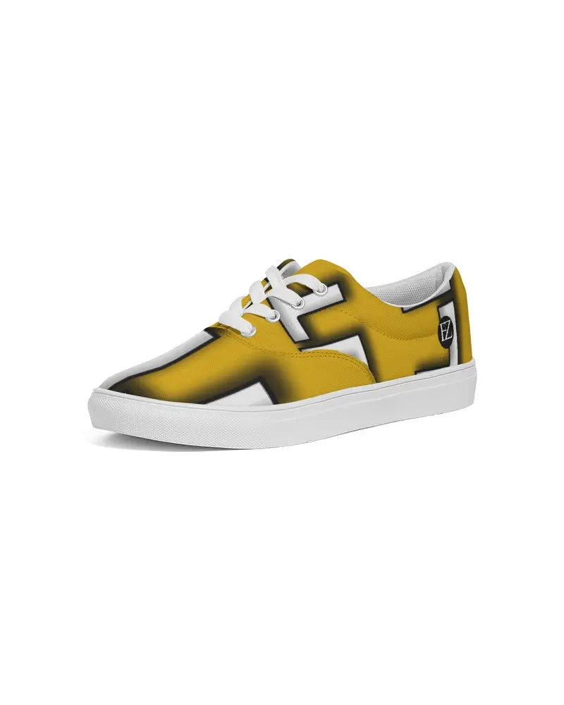 YELLOW ZONE Women's Lace Up Canvas Shoe Kin Custom