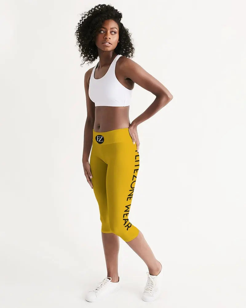 YELLOW ZONE Women's Mid-Rise Capri Kin Custom