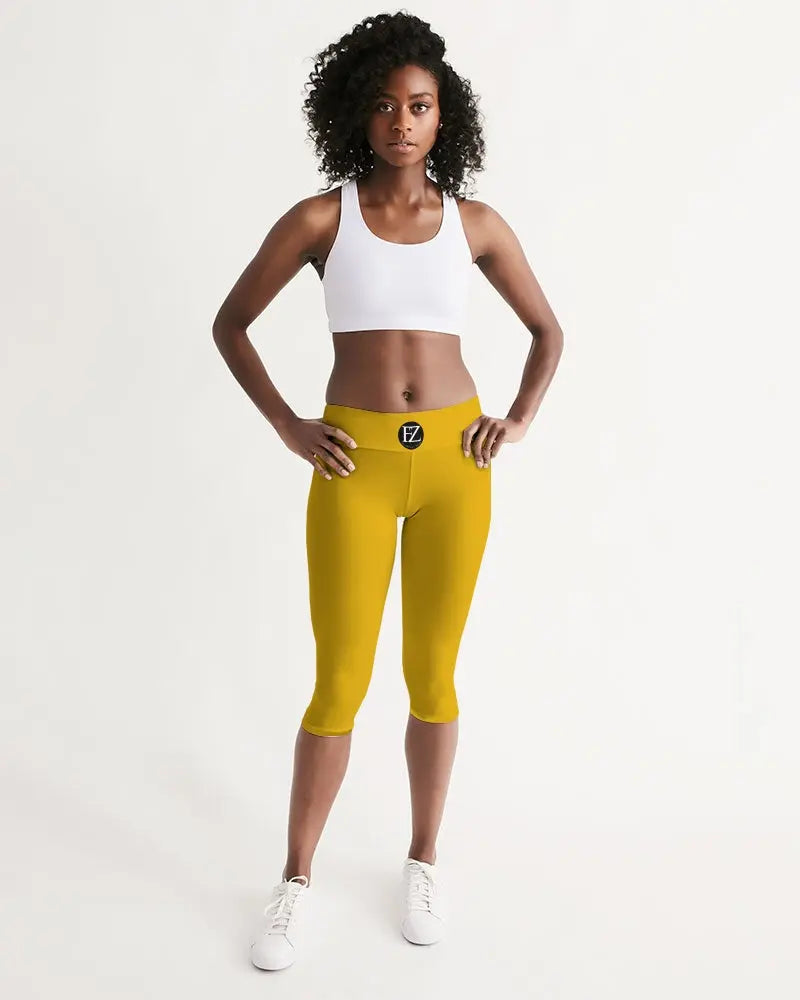 YELLOW ZONE Women's Mid-Rise Capri Kin Custom