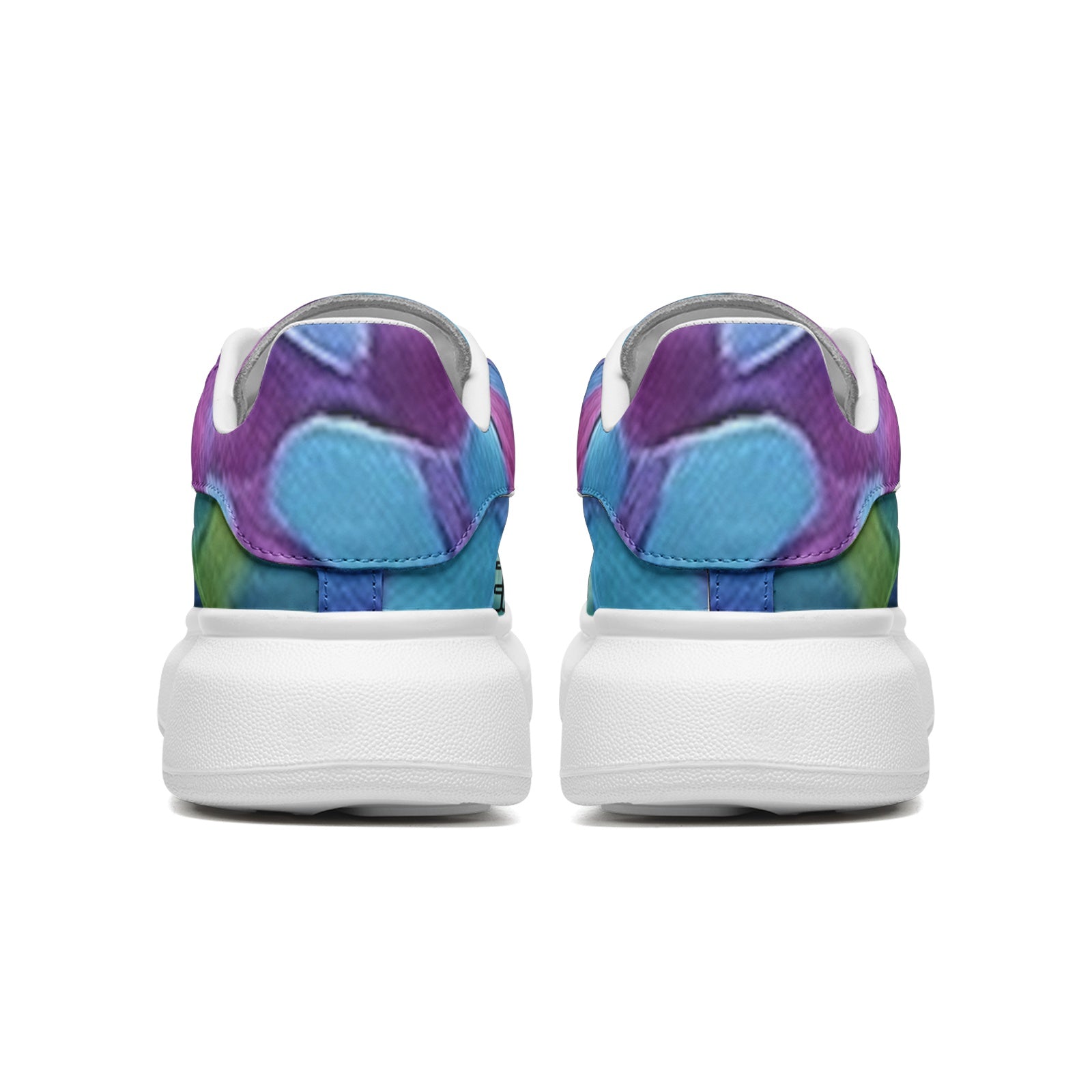 FZ Unisex Non Slip Lace Up Faux Leather Sneakers