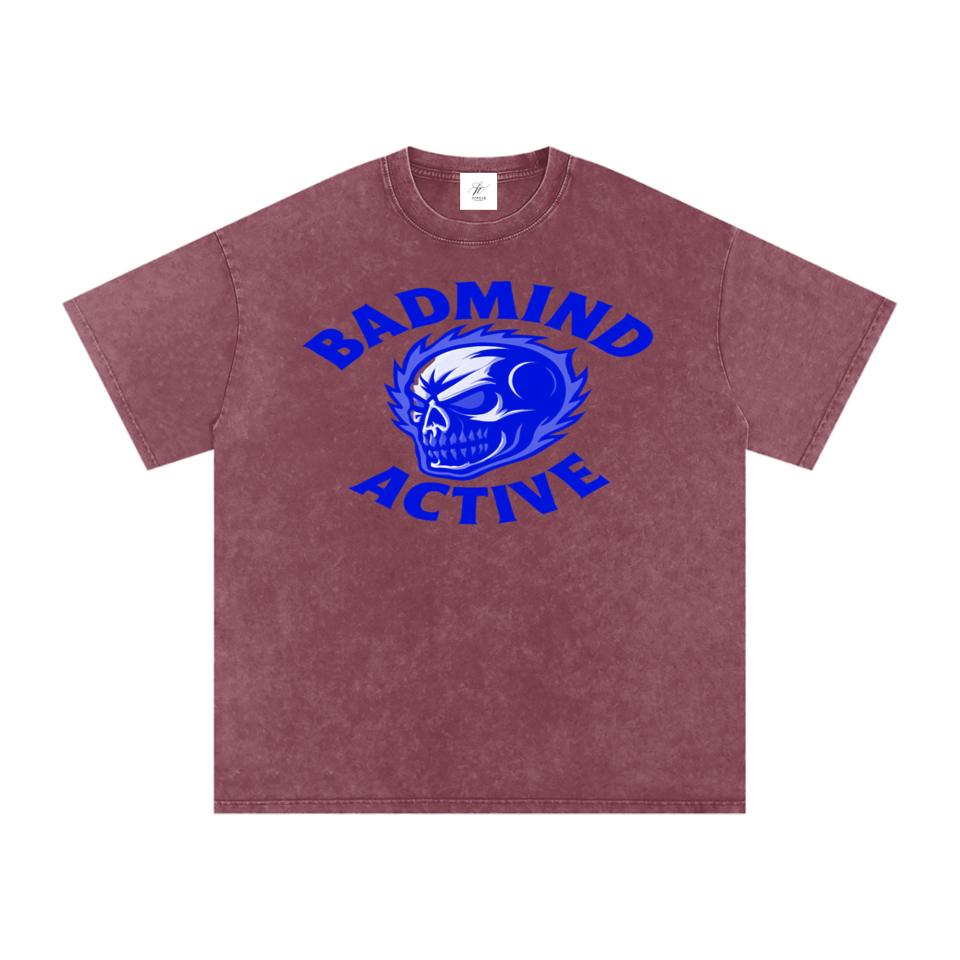 FZ Unisex Acid Wash Badmind Oversize Tee