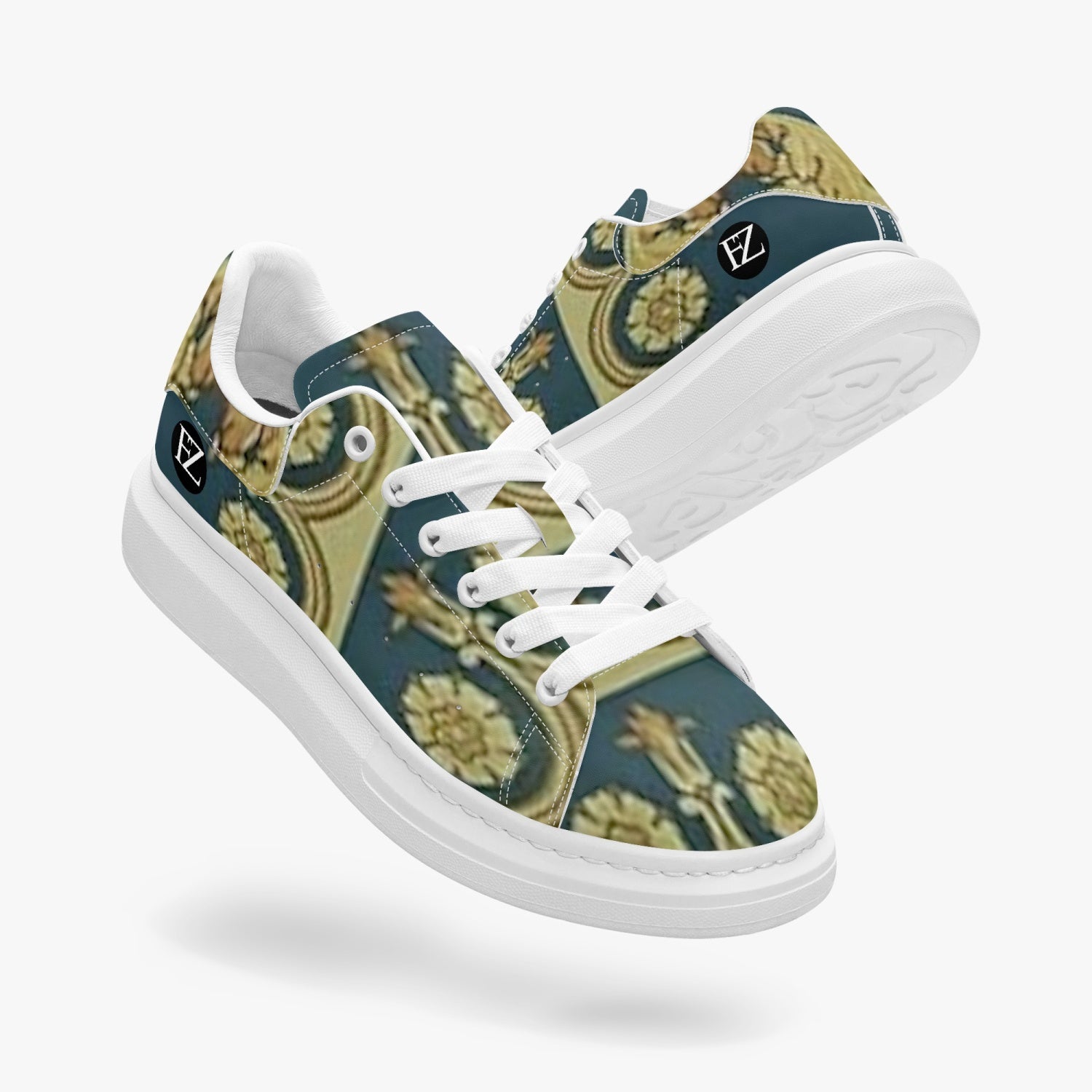 FZ African Print Leather Oversized Sneakers - FZwear