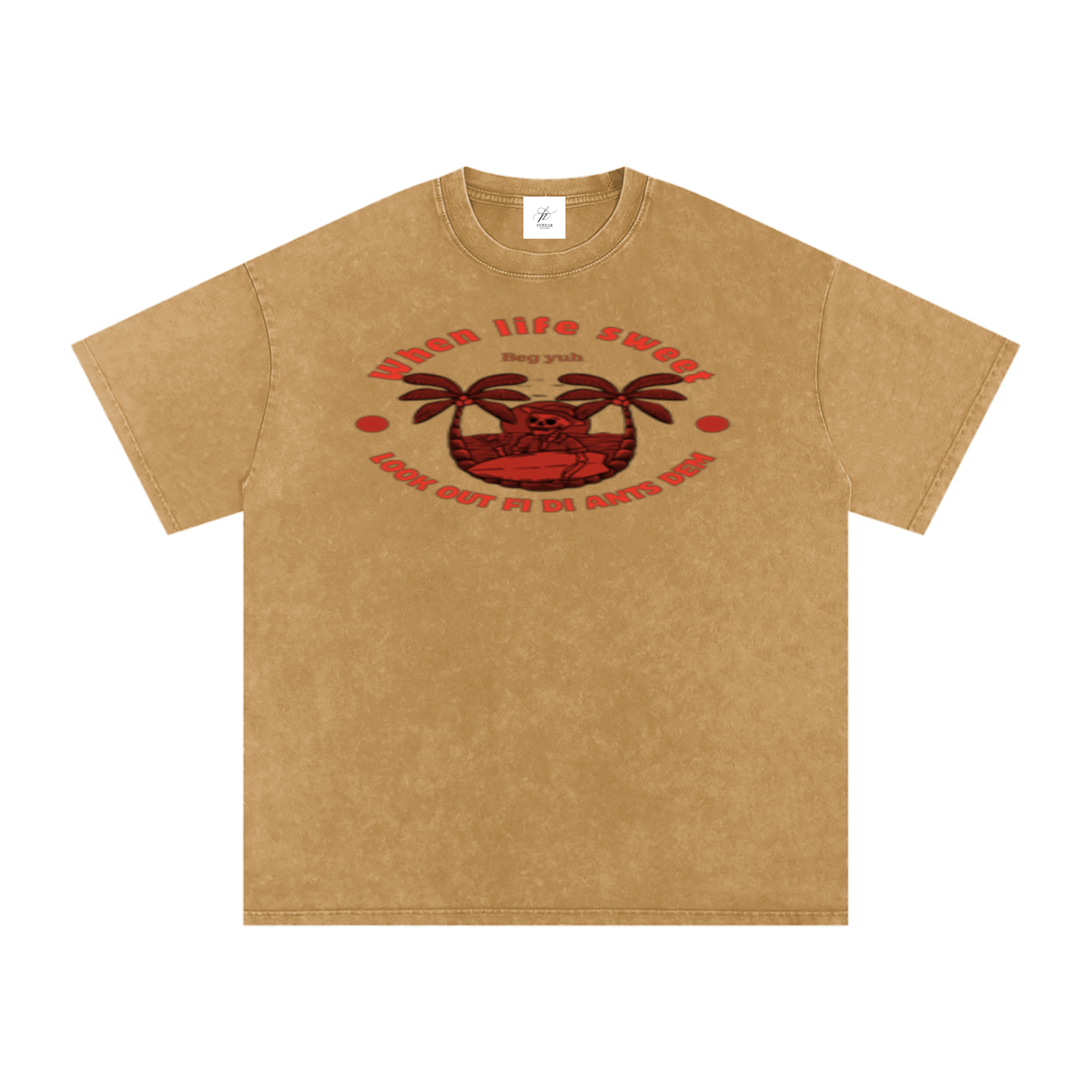 FZ Unisex Snow Washed Oversized Cotton Tee