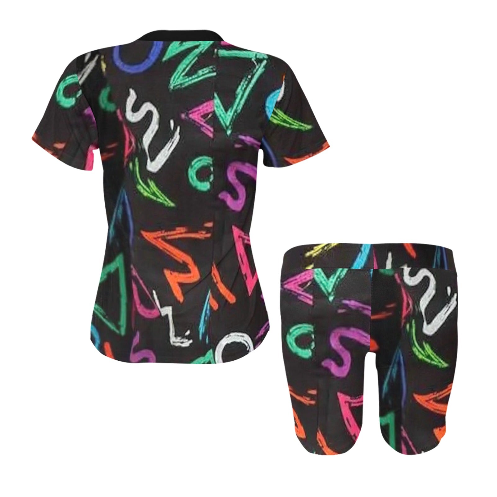 FZ Women's African Alphabet Shorts Suit - FZwear