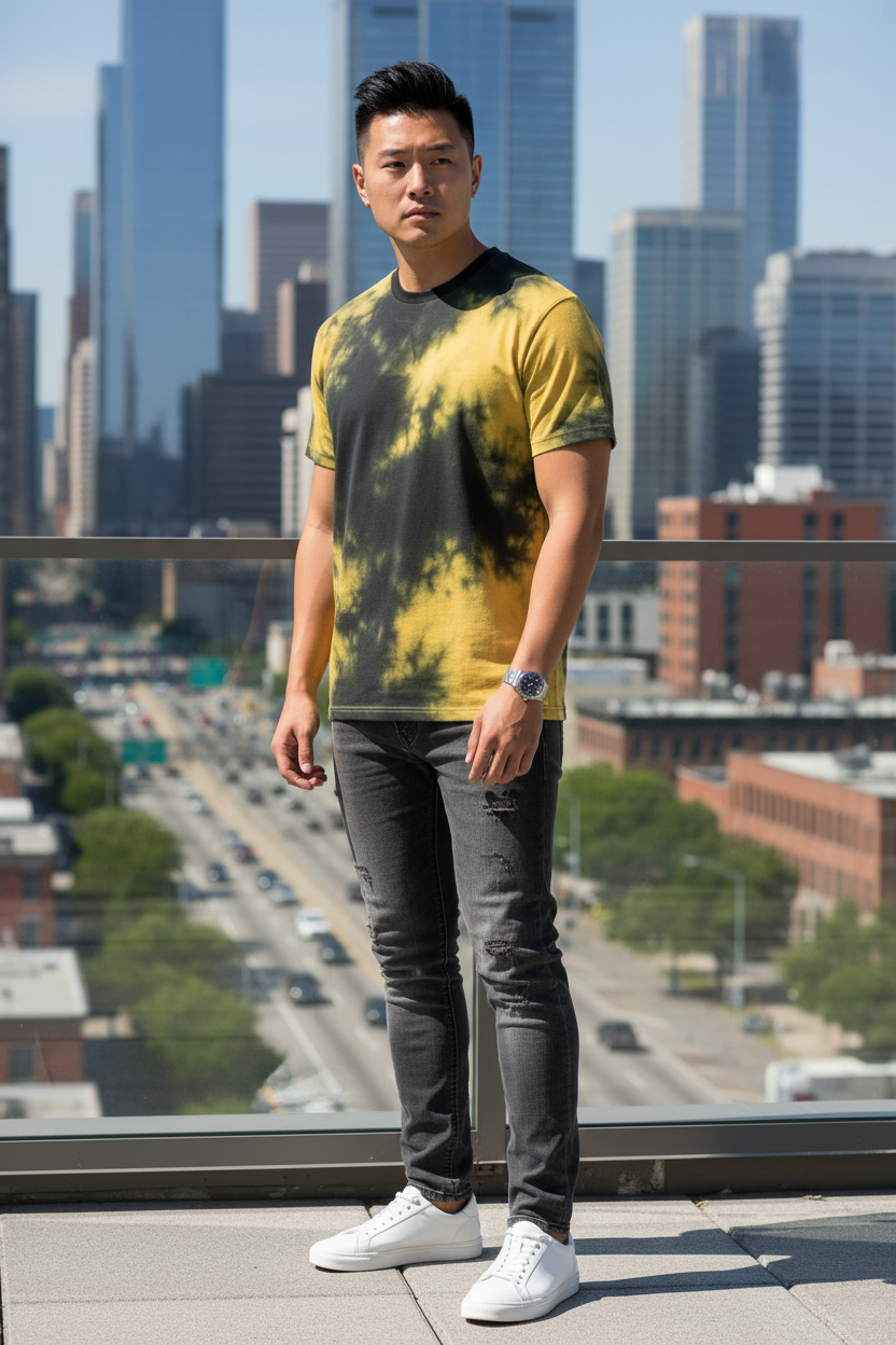 Asian male model lifestyle