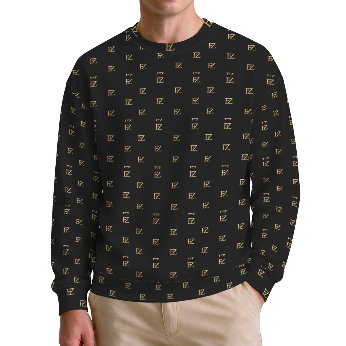 FZ Men's Original Monogram Crewneck Sweater Pullover