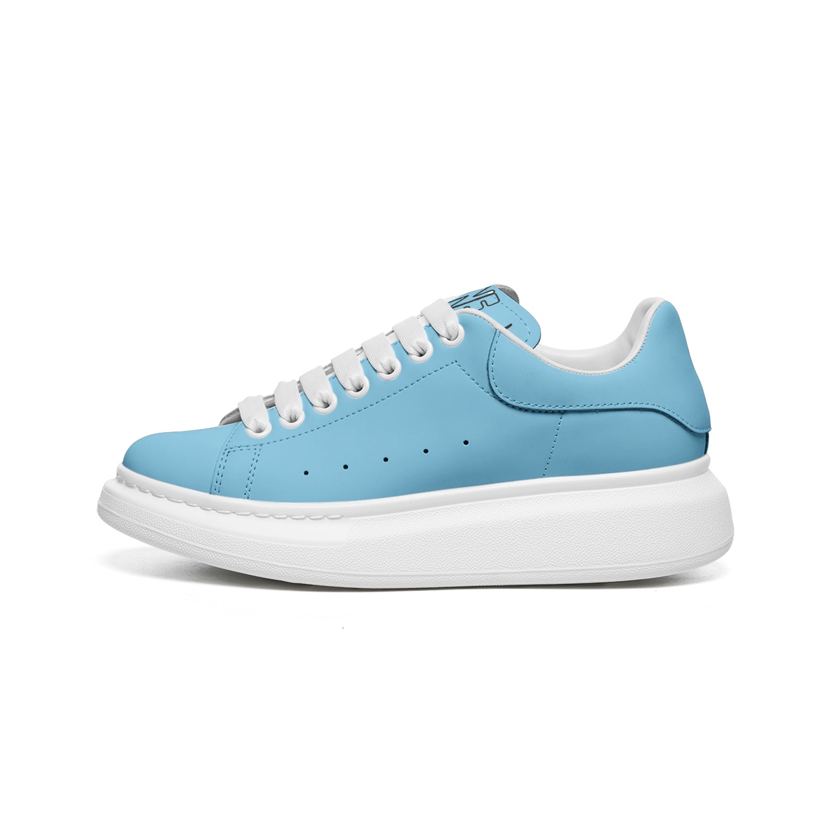FZ Unisex Non Slip Lace Up Faux Leather Sneakers