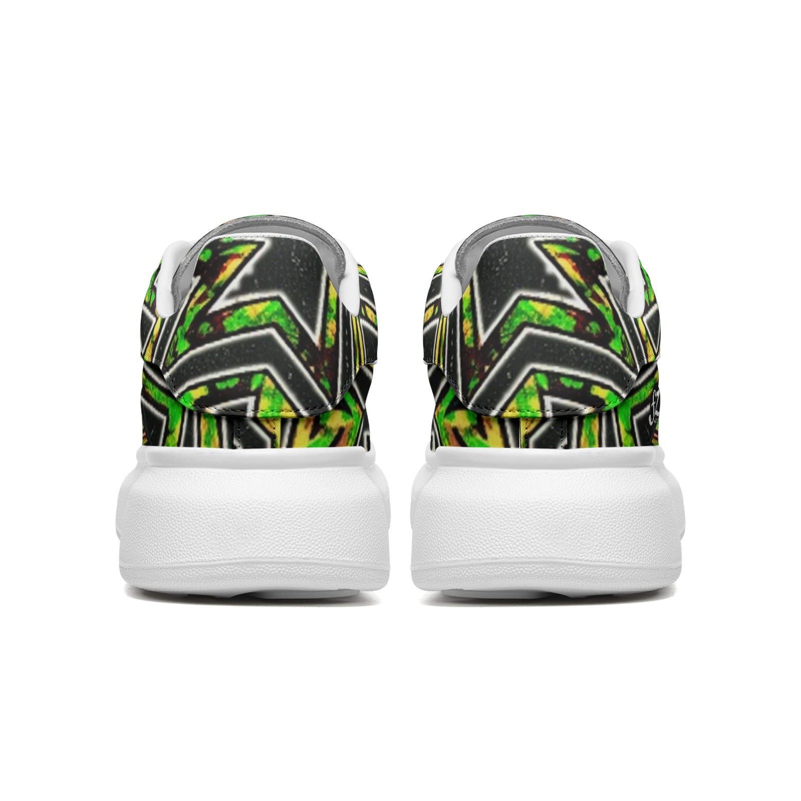 FZ Unisex Non Slip Lace Up Faux Leather Sneakers