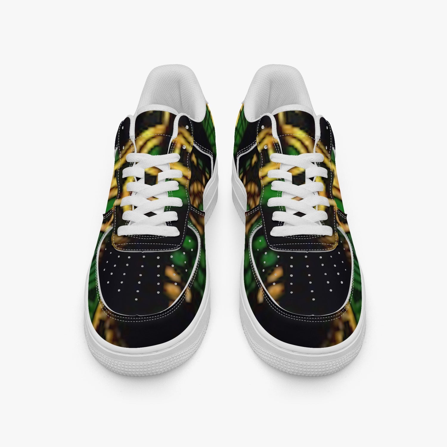 FZ Unisex African Print Low-Top Leather Sports Sneakers - FZwear