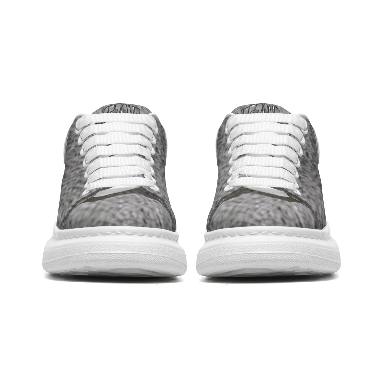 FZ Unisex Non Slip Lace Up Faux Leather Sneakers