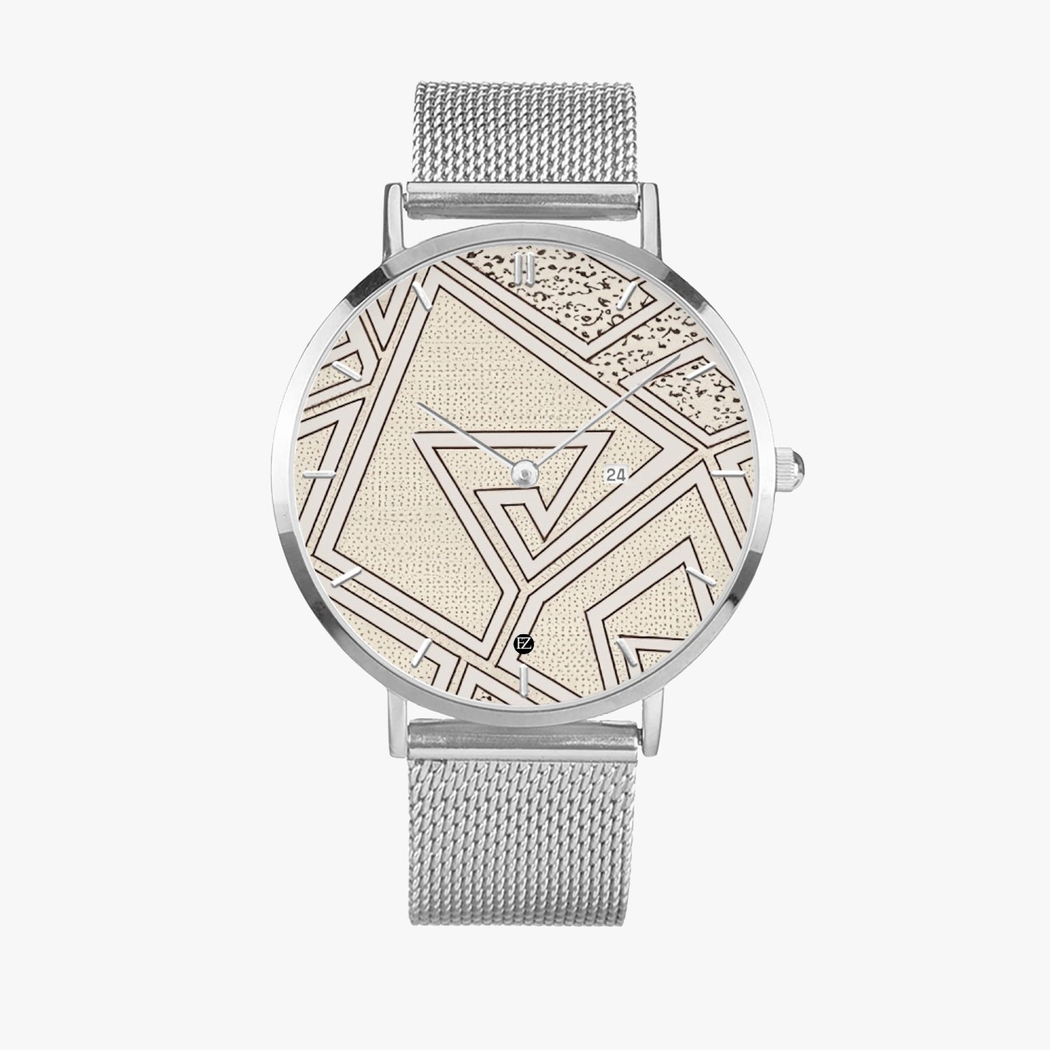 FZ Unisex African Print Stainless Steel Perpetual Calendar Quartz Watch (With Indicators) - FZwear