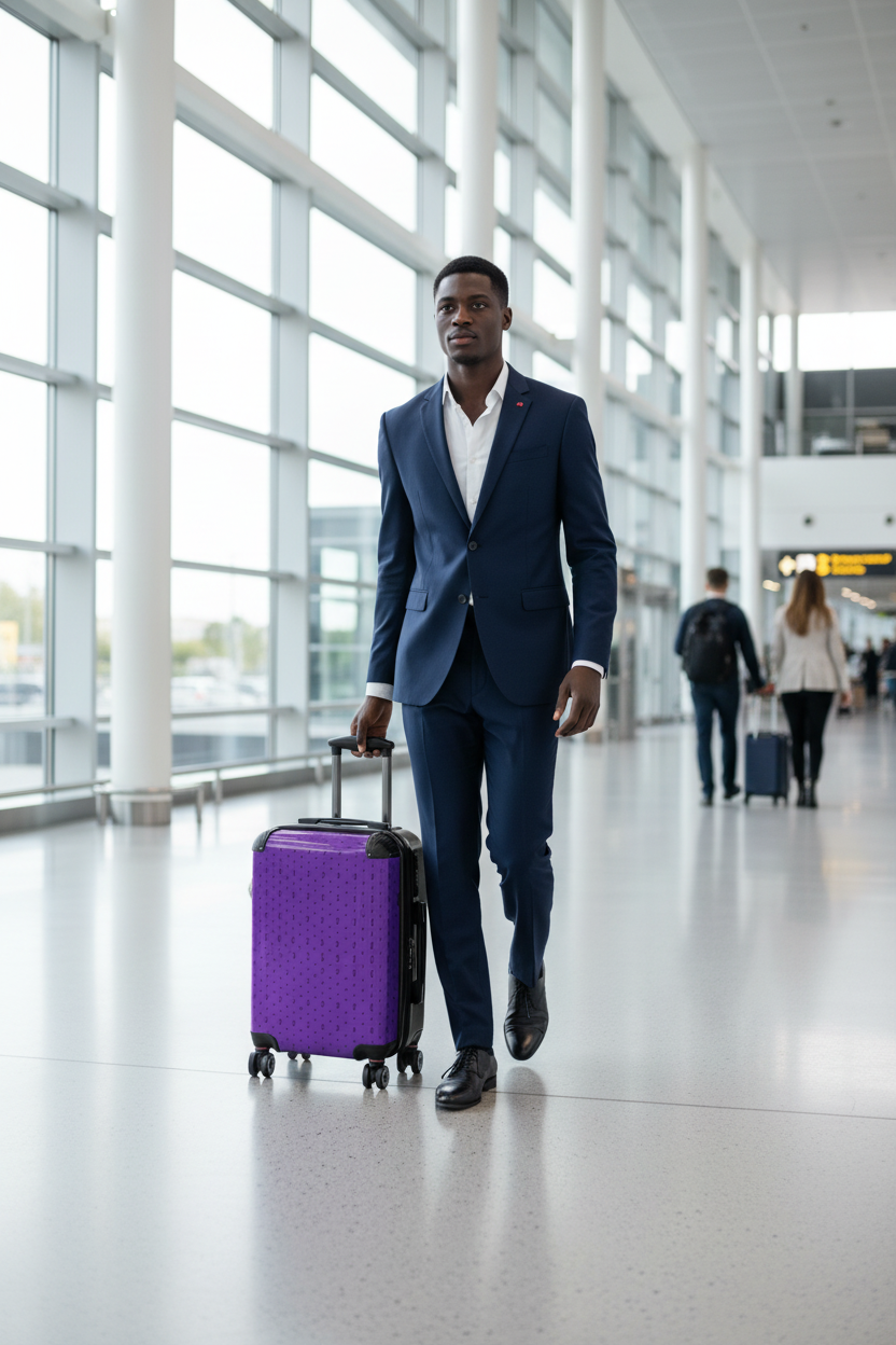 Black male model - Airport Terminal
