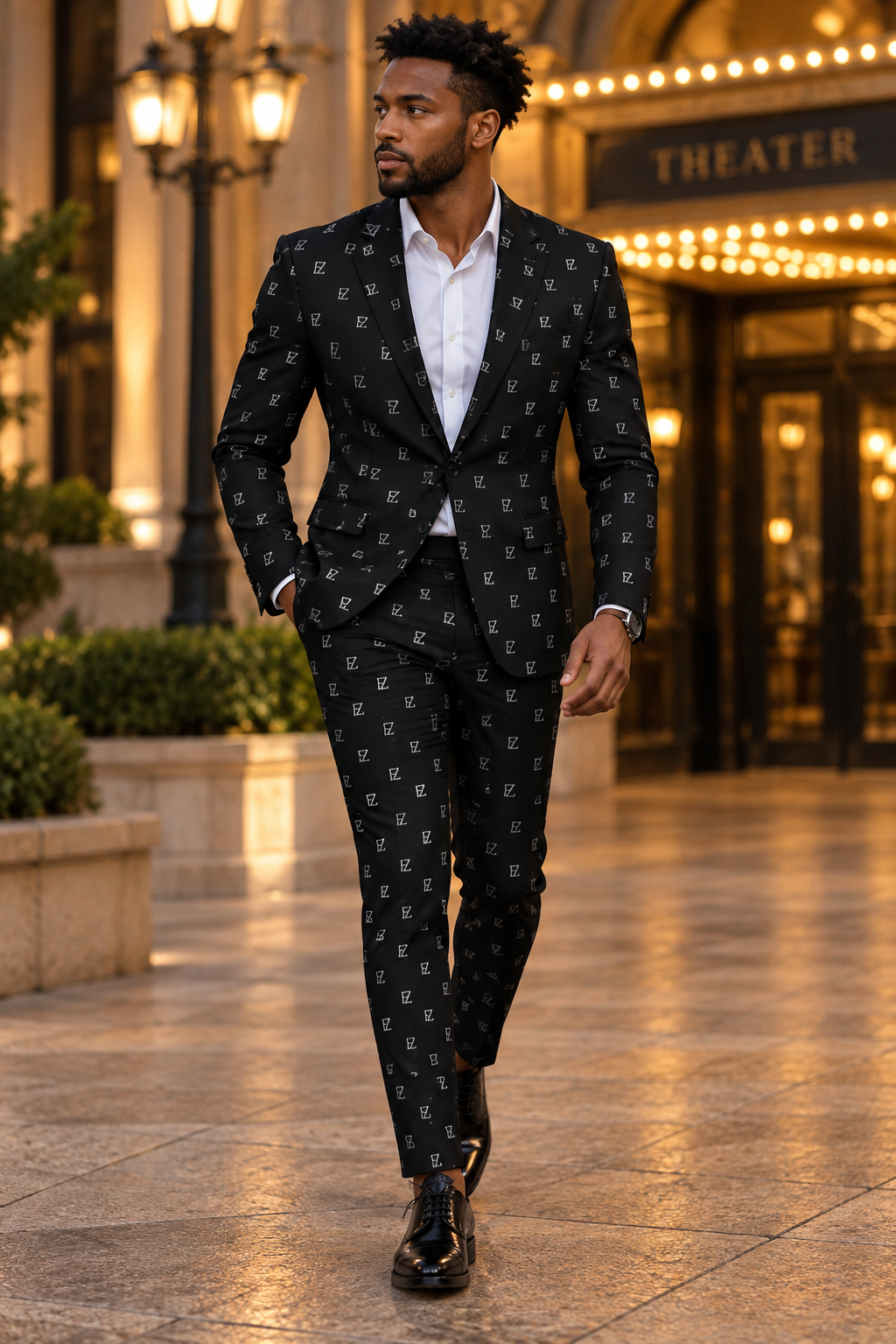 FZ Men's Original Monogram Classic Suit Pants