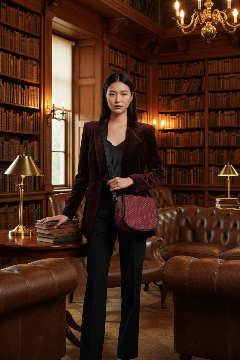 Burgundy bag 1