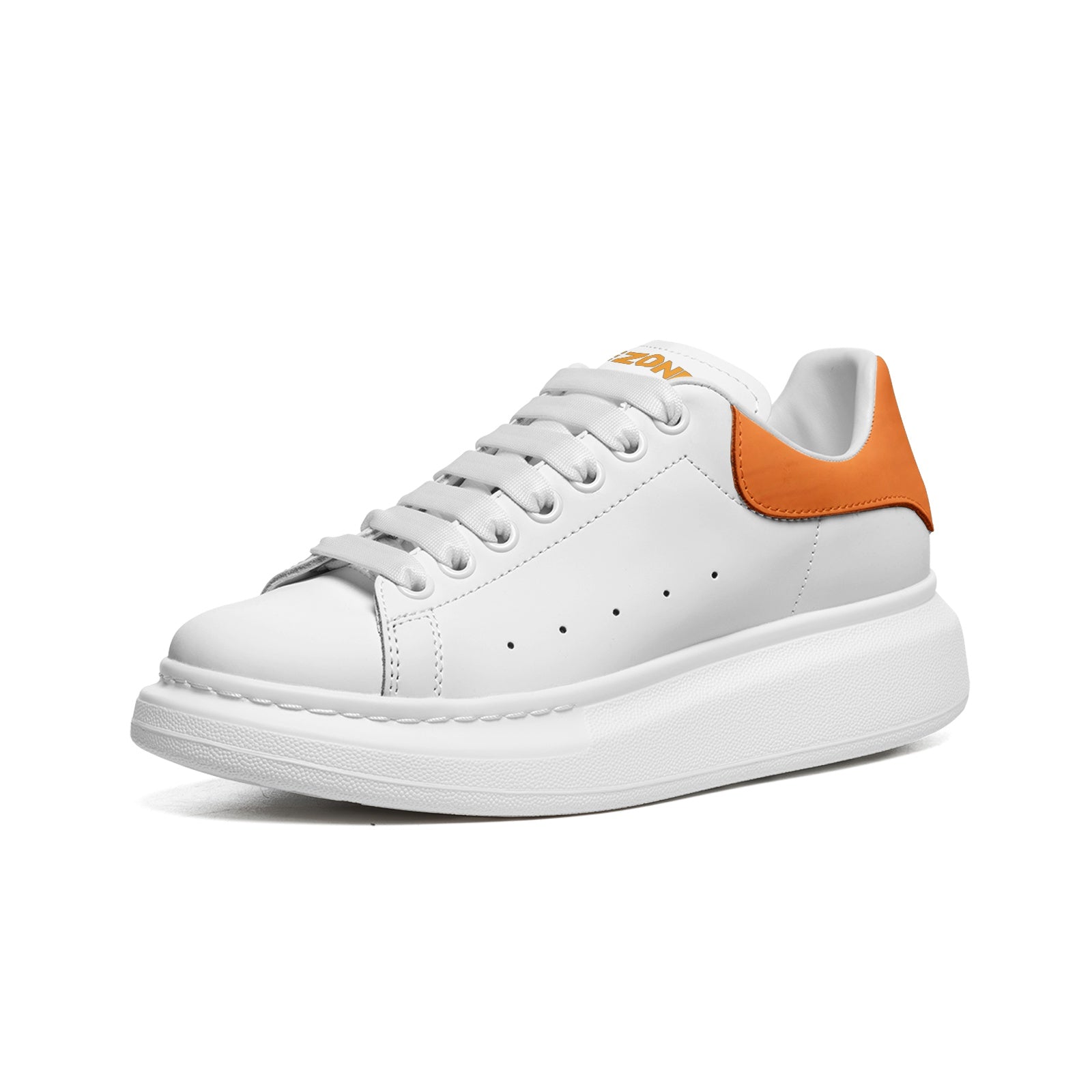 FZ Unisex Non Slip Lace Up Faux Leather Sneakers