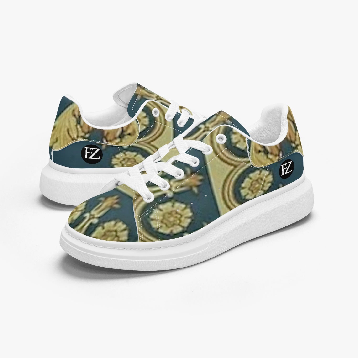 FZ African Print Leather Oversized Sneakers - FZwear