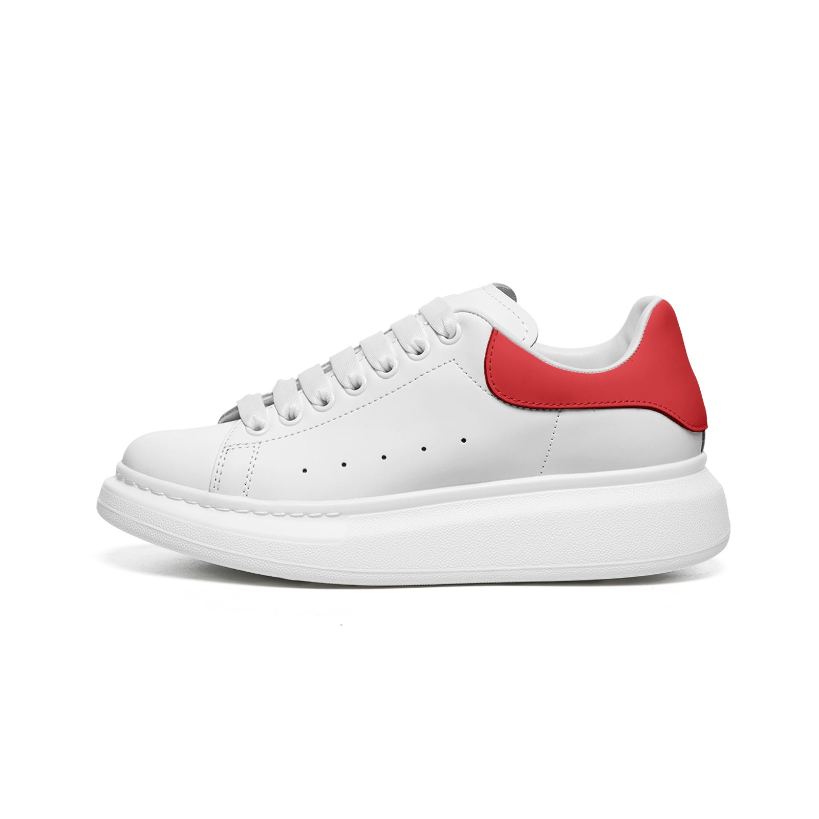 FZ Unisex Non Slip Lace Up Faux Leather Sneakers