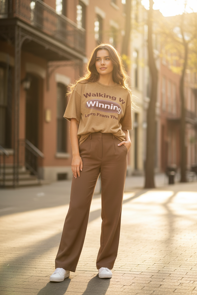 Camel Maroon Acid Wash Lifestyle