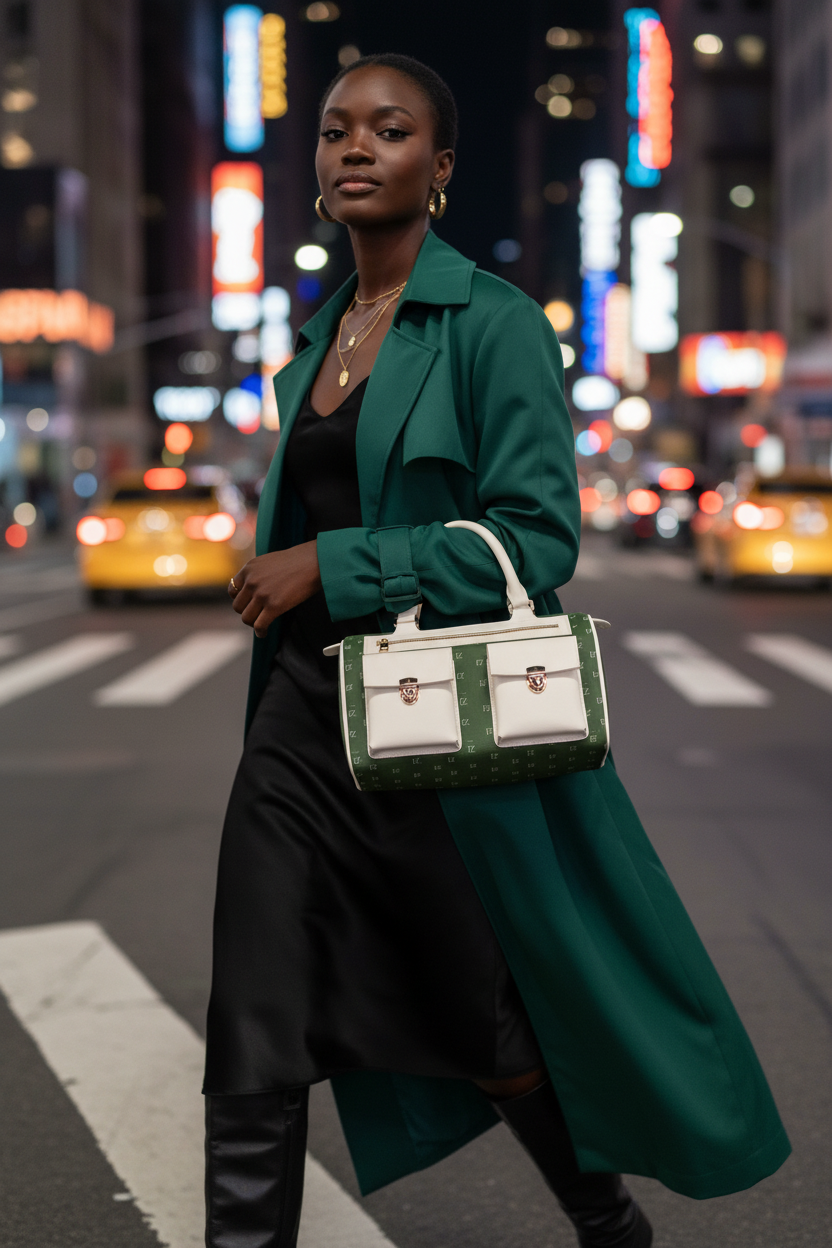 City Street - Dark Green Baguette